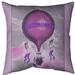 East Urban Home Hot Air Balloon Poster Throw Pillow Cover Polyester in Pink | 16 H x 16 W x 1 D in | Wayfair C7C39C9276BF41F480D467B622BA410B