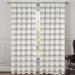 Winston Porter Agros Striped Sheer Rod Pocket Curtain Panels Polyester in Gray | 96 H in | Wayfair Panel-1203451