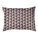 Tucker Murphy Pet™ Chen Skyscrapers Pattern Outdoor Dog Pillow Polyester in Yellow/Indigo | 6 H x 28 W in | Wayfair