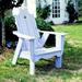 Rosecliff Heights Wyton Wood Adirondack Chair Wood in Brown/White | 44 H x 33 W x 38 D in | Wayfair 3E8A81E5806D4E639B38ACDB7AAAC2D0