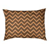 Tucker Murphy Pet™ Chelan Hand Drawn Chevron Pattern Outdoor Dog Pillow Polyester in Indigo | 7 H x 12 W x 48 D in | Wayfair