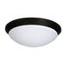 Ebern Designs Solley 1 - Light Simple Bowl LED Flush Mount Acrylic, Crystal in White/Yellow | 4.72 H x 16 W x 16 D in | Wayfair