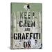 Winston Porter Keep Calm & Graffiti on Graphic Art on Canvas in Black/Gray/Green | 90 H x 60 W x 1.5 D in | Wayfair