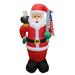 The Holiday Aisle® Christmas Patriotic Santa Claus w/ Eagle & American Flag Yard Inflatable in Red/White | 72.84 H x 30.08 W x 26.38 D in | Wayfair