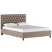 Wildon Home® Misbah Button Tufted Upholstered Platform Bed Metal in Brown | 44 H x 62 W x 83 D in | Wayfair 15080A04E2BD4A089A130F6C001EAE43