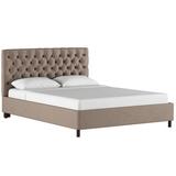 Wildon Home® Misbah Button Tufted Upholstered Platform Bed Metal in Brown | 44 H x 78 W x 83 D in | Wayfair 39322CFE9D6C4568BD7C3E278E82F485