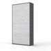 Orren Ellis Lucan Vertical Wall Murphy Bed w/ Mattress Wood in Gray/White | 86.5 H x 16.5 W x 43.5 D in | Wayfair D022E15EC46547B98B0DBDAE08914055