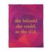 East Urban Home Gemstone Women Empowerment Quote Fleece Blanket Fleece/Microfiber in Pink/Indigo | 50 W in | Wayfair