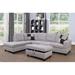 Gray Sectional - Wildon Home® Balk 103.5" Wide Linen Sofa & Chaise w/ Ottoman Linen | 35 H x 103.5 W x 74.5 D in | Wayfair