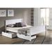 Alcott Hill® Beckett Twin Cottage Beach Design Frame Platform Bed w/ 2 Underbed Storage Drawers Wood in White | 37 H x 58 W x 80 D in | Wayfair