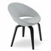 Papasan Chair - sohoConcept Crescent Plywood 23.75" Wide Papasan Chair Faux Leather/Upholstered/Metal in Gray/Brown | Wayfair DC10100-33