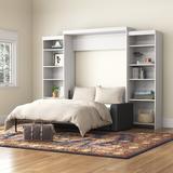 Wade Logan® Arlex Murphy Bed w/ Storage Upholstered in Gray/White | 87.87 H x 57.8 W x 85.4 D in | Wayfair BDE7757F116E4AEB92CF45B628A23851