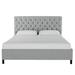 Wildon Home® Misbah Button Tufted Platform Bed Upholstered/Velvet in Black | 44 H x 56 W x 78 D in | Wayfair 48392CC954E14BFDAA3DBC2459CD6590