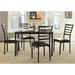 Lark Manor™ Alxis 5 Piece Dining Set Upholstered/Metal in Black/Brown | Wayfair CCDB5FF13C224198A214EA47040702B2