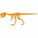 Isabelle & Max™ Alvie Dinosaur Skeleton for Boys Room T-Rex Skeleton Wall Decal Plastic in Orange | 11 H x 30 W x 0.01 D in | Wayfair