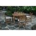 Arlmont & Co. Brough 4 Piece Teak Outdoor Dining Set Wood/Teak in Brown/White | 29 H x 42 W x 42 D in | Wayfair 1379B0D847B348568FCD61D734351D98