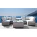 Wade Logan® Athelene Wicker Fully Assembled 6 - Person Seating Group w/ Cushions in Gray | 26 H x 148 W x 61 D in | Outdoor Furniture | Wayfair