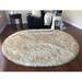 Brown 120 x 3 in Area Rug - Union Rustic Widener Oval Faux Sheepskin Rug Sheepskin/Faux Fur | 120 W x 3 D in | Wayfair