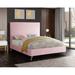 Mercer41 Lavaca Platform Bed Upholstered/Velvet, Metal in Pink | 52 H x 65 W x 87 D in | Wayfair 2A9EF953CF42479481F51F503BFF8300