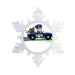 The Holiday Aisle® Personalized Friendly Folks Cartoon Snowflake Future Police Officer Christmas Holiday Shaped Ornament Plastic | Wayfair