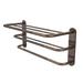 Latitude Run® Bineta Metal Tiered Wall Shelf w/ Towel Bar Metal in Brown | 10 H x 23 W x 9 D in | Wayfair HTL-3-VB