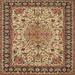 Black/Brown 24 W in Indoor Area Rug - Bungalow Rose Traditional Peach/Black/Brown Area Rug Polyester/Wool | Wayfair