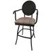 Red Barrel Studio® Queanbeyan Swivel Bar & Extra Tall Stool Upholstered/Metal in Black | 52 H x 20 W x 21 D in | Wayfair