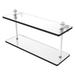 Red Barrel Studio® Morosini Wall Shelf Glass/Metal in White | 8 H x 16 W x 5 D in | Wayfair MA-2/16-WHM