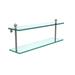 Red Barrel Studio® Morosini 2 Piece Tiered Shelf Glass/Metal in Gray | 8 H x 22 W x 5 D in | Wayfair MA-2/22-SN