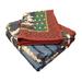 Millwood Pines Bears Scarlet & Black Patchwork Boho Woodland Geometric Print Decorative Quilt Bedding Set Microfiber in Black/Blue/Brown | Wayfair