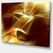 Wade Logan® Lukens Light Abstract Fractal Design - Wrapped Canvas Graphic Art Canvas in Yellow | 12 H x 20 W x 1 D in | Wayfair