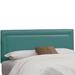 Wayfair Custom Upholstery™ Olivia Upholstered Panel Headboard Upholstered, Linen in Green/Black/Brown | 51 H x 41 W x 4 D in