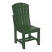 Ebern Designs Lemp Adirondack Dining Height Patio Dining Chair Plastic/Resin in Green | 41.25 H x 20.25 W x 24.25 D in | Wayfair