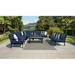 Madison Ave. 4 Piece Sectional Seating Group w/ Cushions Metal in Blue kathy ireland Homes & Gardens by TK Classics | Outdoor Furniture | Wayfair