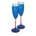Ebern Designs Peruvian Splendor Turquoise 8.5 oz Hannover Champagne Flute Glass in Green/Blue | 8.5 H x 2.75 W in | Wayfair