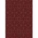 Red 48 x 0.35 in Indoor Area Rug - World Menagerie Vierzon Patterned Maroon Area Rug Polyester/Wool | 48 W x 0.35 D in | Wayfair