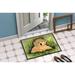 East Urban Home Golden Retriever Non-Slip Indoor Door Mat Synthetics in White | Rectangle 2' x 3' | Wayfair SS8476JMAT