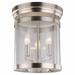 Red Barrel Studio® Colleyville 3 - Light 11.5" Flush Mount Glass, Crystal in Gray | 11.5 H x 11.5 W x 11.5 D in | Wayfair DVP4432SN