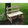 August Grove® Tillison Cedar Wooden Garden Outdoor Bench Plastic in White/Brown | 34 H x 36 W x 24 D in | Wayfair 69EC5CF5225F4767A8317C5281AE8391