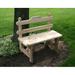 August Grove® Tillison Cedar Wooden Garden Outdoor Bench Plastic in White/Brown | 34 H x 36 W x 24 D in | Wayfair 69EC5CF5225F4767A8317C5281AE8391