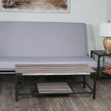 17 Stories Winslow Coffee Table Storage Wood/Metal in Black/Brown/Gray | 17 H x 46 W x 23 D in | Wayfair FF62D07FEDCC4F5EBDF0D64DA7595B2D