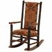 Loon Peak® Cleary Rocking Chair Solid + Manufactured Wood/Wood/Leather in Black | 44 H x 25 W x 36 D in | Wayfair A67EB1E570514D7A95D3E5E9146472B1