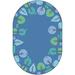 Blue/Green 96 x 0.218 in Area Rug - Carpets for Kids KID Value Plus™ Tufted Blue Area Rug Nylon | 96 W x 0.218 D in | Wayfair 96.86