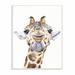 Ebern Designs Beckey Large Giraffe Face Head Watercolor Painting Wall Décor Wood in Brown | 15 H x 10 W x 0.5 D in | Wayfair
