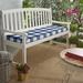 Gracie Oaks Buffalo Plaid Indoor/Outdoor Bench Cushion Polyester in Gray/Blue | 3 H x 48 W x 19 D in | Wayfair E98E9543EAAC42B1867B5FA5A6B3C431