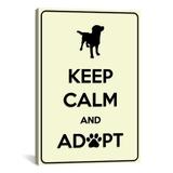 Winston Porter Keep Calm & Adopt Textual Art on Canvas in Black/White | 26 H x 18 W x 0.75 D in | Wayfair B7B77C90D0684432B0D1F280A44A582A