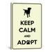 Winston Porter Keep Calm & Adopt Textual Art on Canvas in Black/White | 26 H x 18 W x 0.75 D in | Wayfair B7B77C90D0684432B0D1F280A44A582A