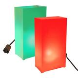 The Holiday Aisle® Electric Luminaria Kit in Red/Green | 10 H x 5.75 W x 3.5 D in | Wayfair 34010