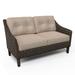 Highland Dunes Denson Loveseat w/ Sunbrella Cushions All - Weather Wicker/Wicker/Rattan/Sunbrella® Fabric Included in Gray | Outdoor Furniture | Wayfair