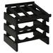 Symple Stuff Geis 9 Bottle Solid Wood Tabletop Wine Bottle Rack Wood/Solid Wood in Black | 16.375 H x 14 W x 12.875 D in | Wayfair WRD32BK